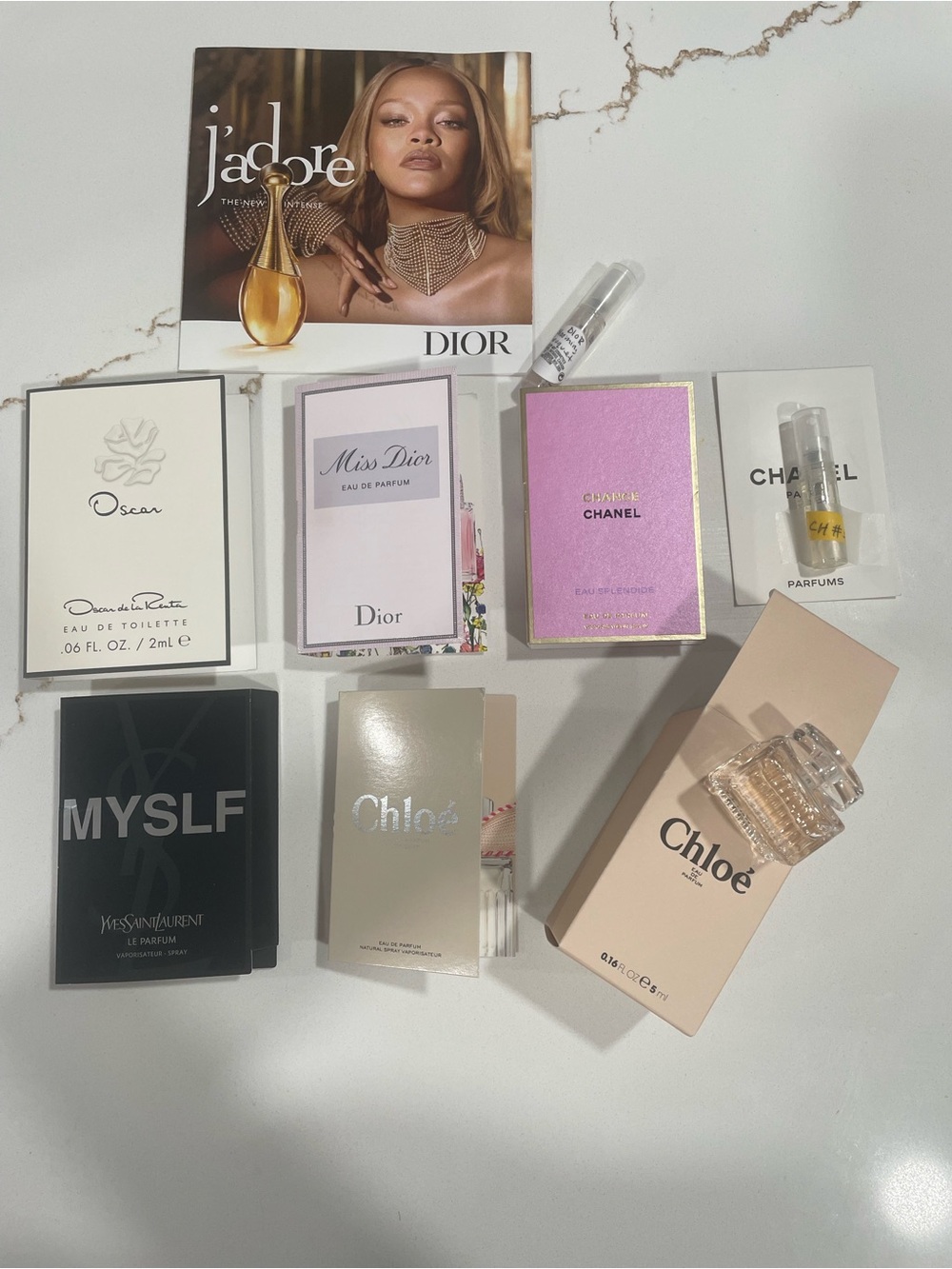 Designer Perfume Sample Lot with Dior, Chanel, Chloé